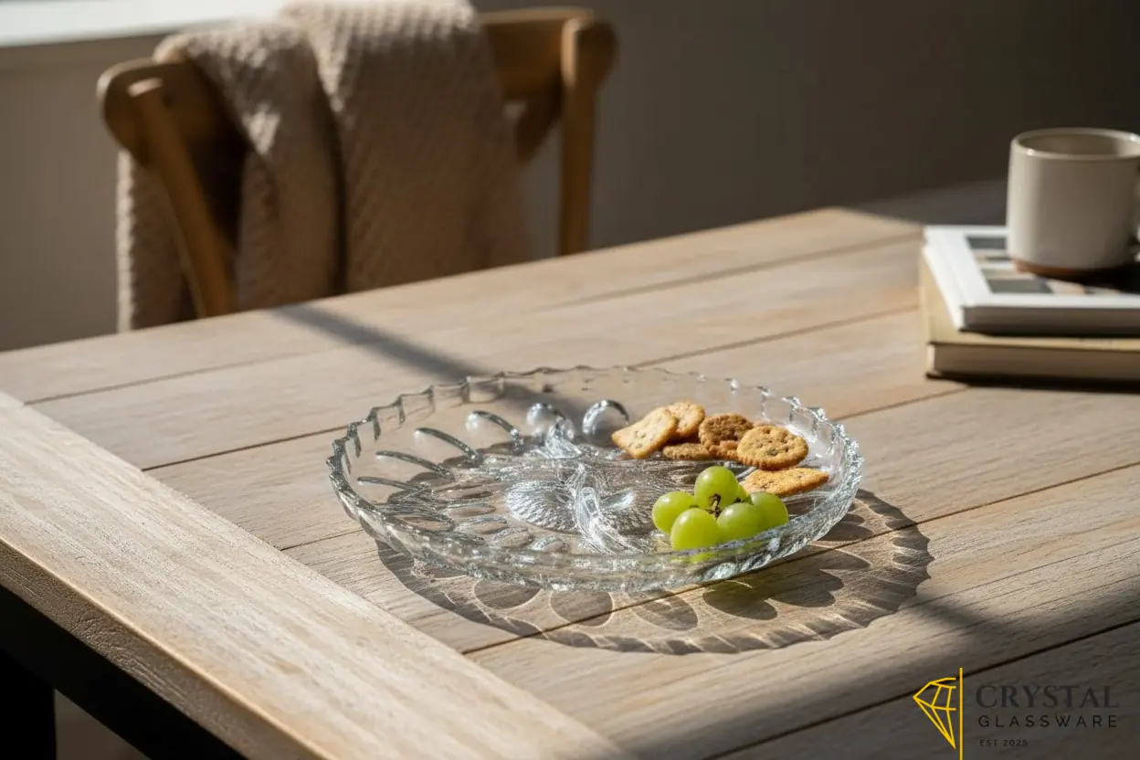 Delisoga glassware Dry Fruit Plate Dish